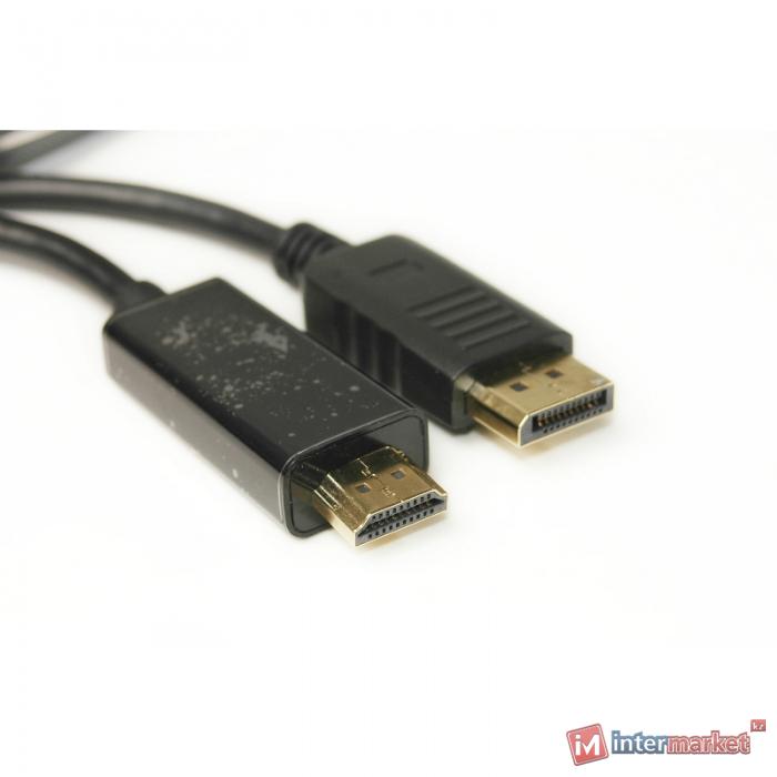 Виде кабель PowerPlant DisplayPort - HDMI, 1.8m, 1.4V